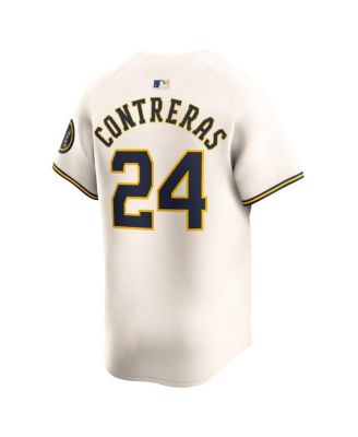 Men's William Contreras Cream Milwaukee Brewers Home Limited Player Jersey