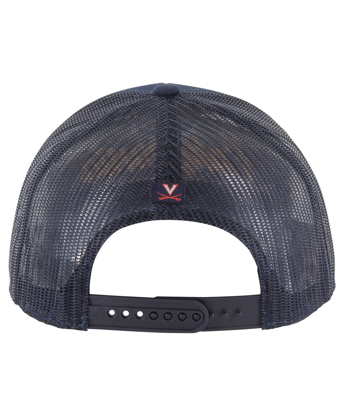 47 Brand Men's Navy Virginia Cavaliers Garner Trucker Adjustable Hat In Navy