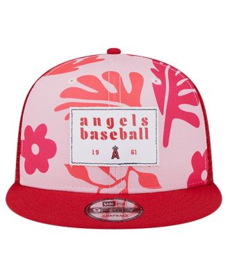 Men's Red Los Angeles Angels Bikini Bottom Trucker 9FIFTY Snapback Hat