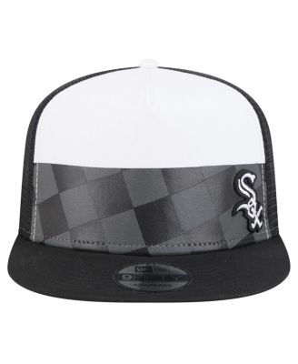 Men's Black Chicago White Sox Checkmate Trucker 9FIFTY Snapback Hat