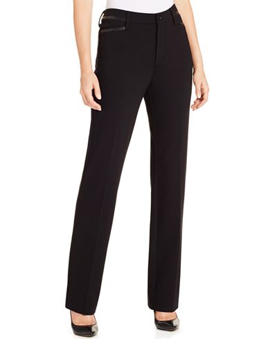 NYDJ Marilyn Straight-Leg Ponte Pants