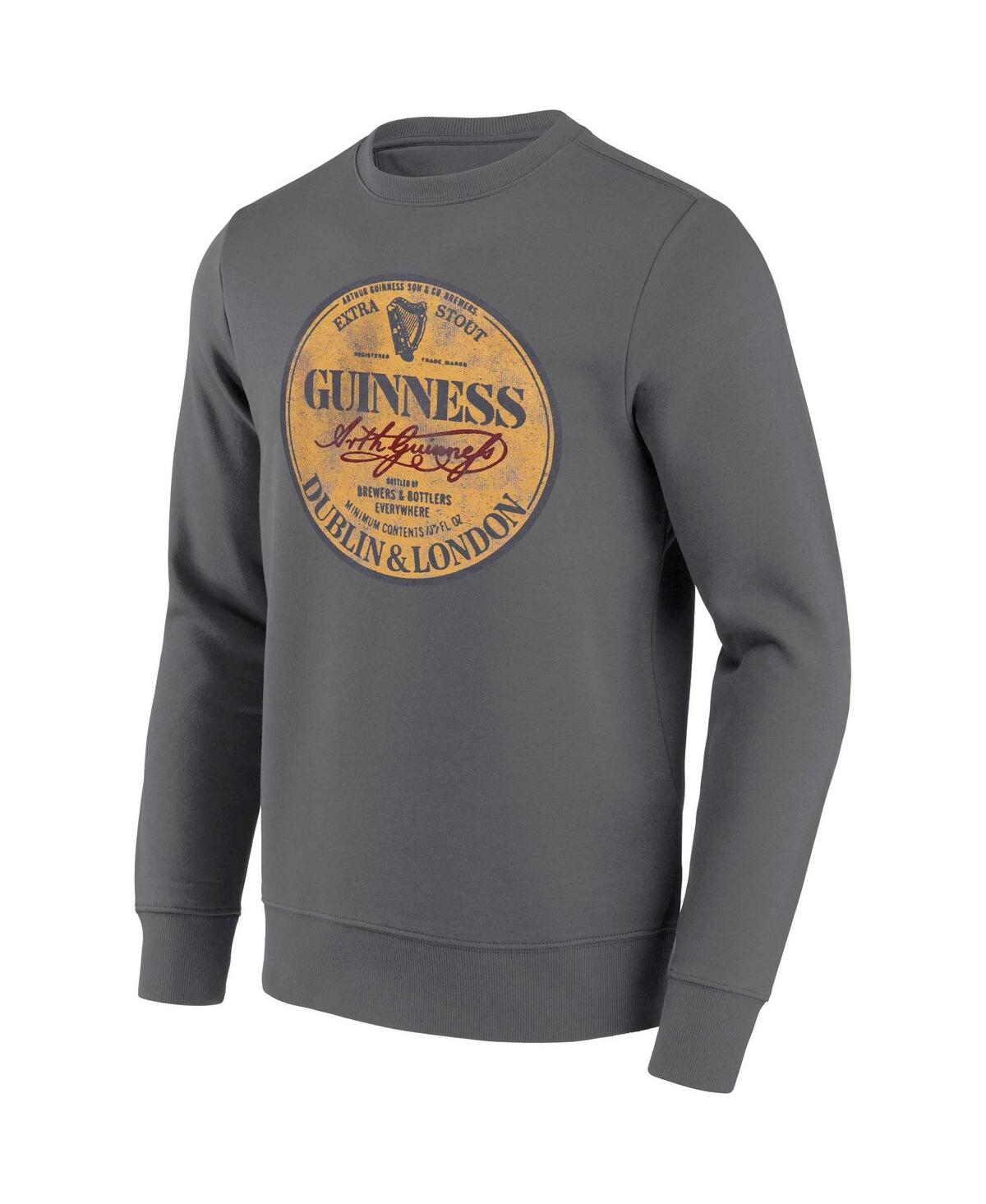 Shop Philcos Men's And Women's Guinness Charcoal Graphic Pullover Sweatshirt