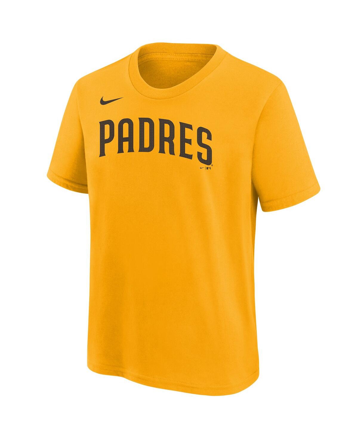 Nike Big Boys And Girls Jackson Merrill Gold San Diego Padres Player Name Number T-shirt In Gold