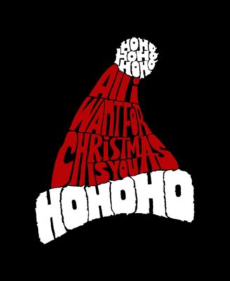 Men's All I Want for Christmas Is You Raglan Baseball Word Art T-Shirt