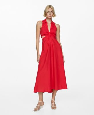 open lace back dress Mango flowy long dress Wine  HotBrandDeals
