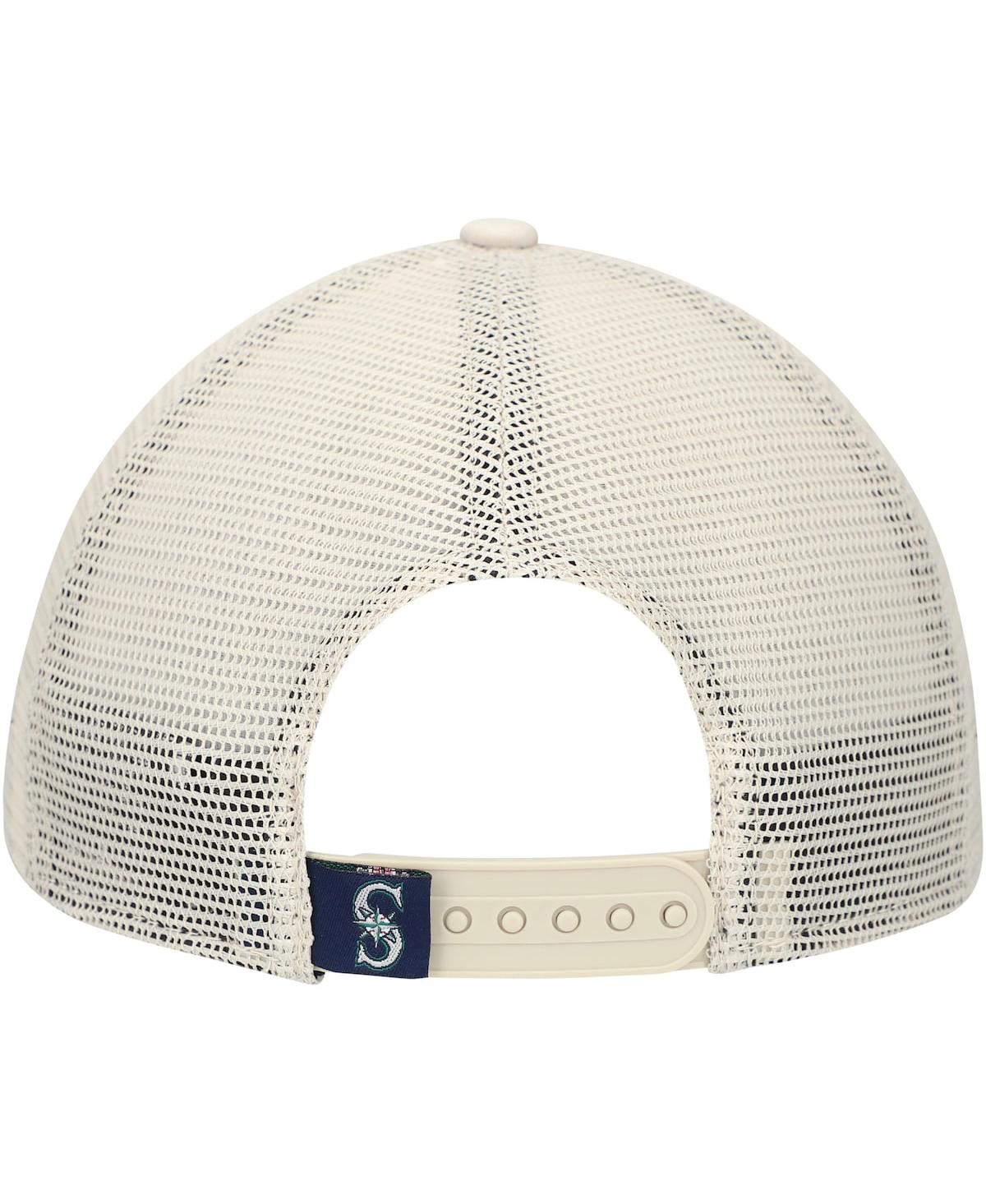 NEW ERA MEN'S STONE SEATTLE MARINERS GAME DAY 9TWENTY ADJUSTABLE TRUCKER HAT 