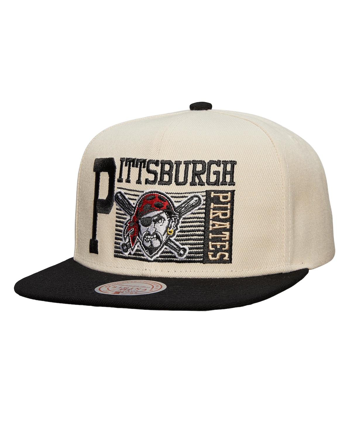 Mitchell & Ness Men's Cream Pittsburgh Pirates Cooperstown Collection Speed Zone Snapback Hat In Cream