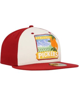 Men's White/Red Inland Empire 66ers Theme Night Redlands Pickers 59FIFTY Fitted Hat