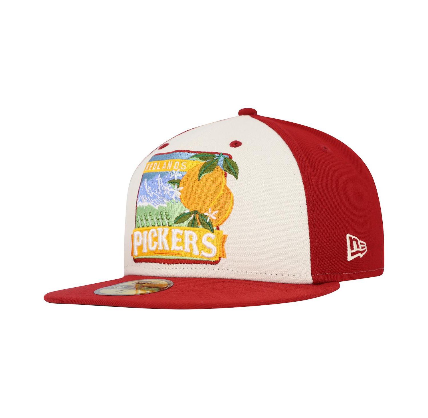Men's White/Red Inland Empire 66ers Theme Night Redlands Pickers 59FIFTY Fitted Hat