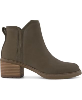 Women's Hailey Block Heel Nubuck Leather Booties