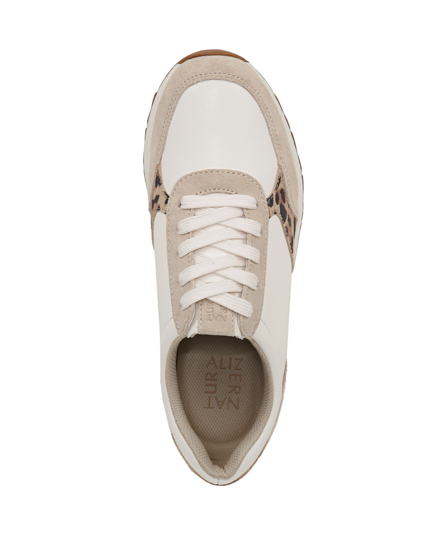 Женские кроссовки Naturalizer Shay Lace Up Platform, цвет: Белый кожаный / Леопардовый с принтом замшевый — фото 4