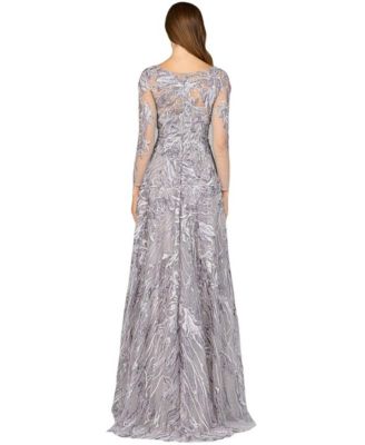 Women's Long Sleeve Modest A-line Gown