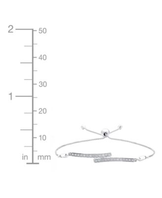 Diamond Curved Bypass Bolo Bracelet (1/6 ct. t.w.) in Sterling Silver