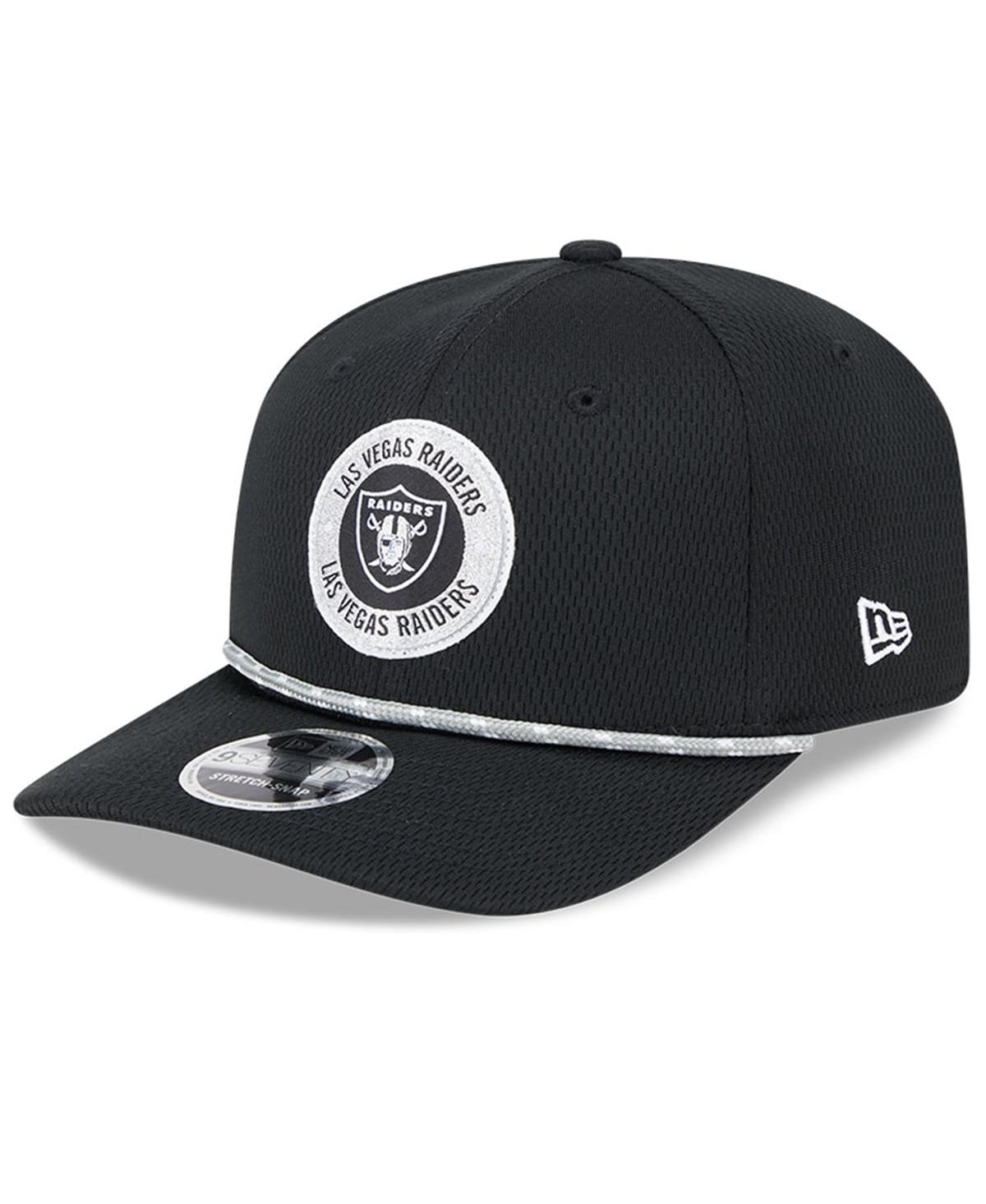 New Era Men'sLas Vegas Raiders 2024 Sideline 9SEVENTY Stretch-Snap Hat - Black