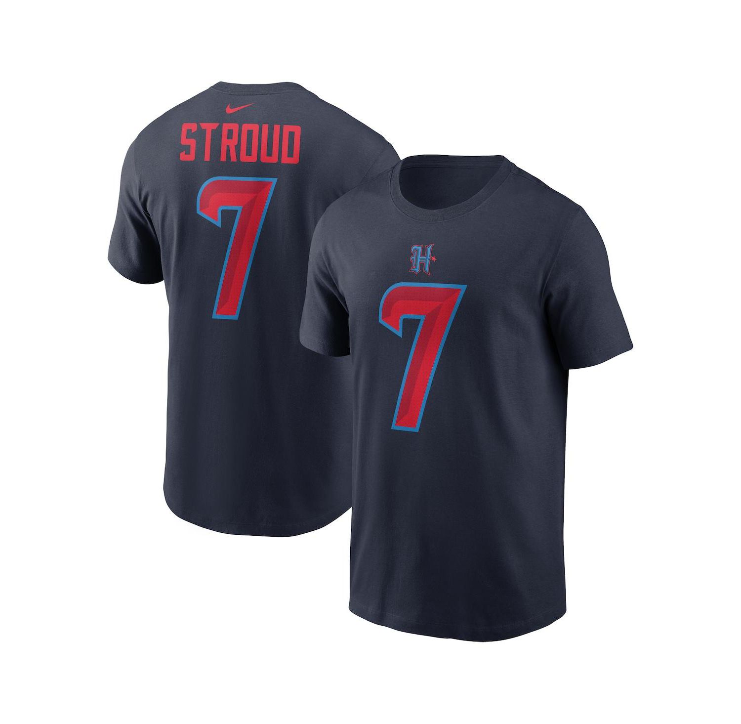 Men's C.J. Stroud Navy Houston Texans Name & Number T-Shirt