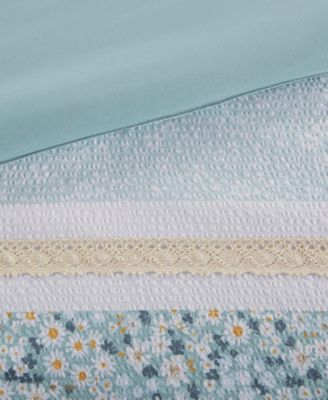 Caralie Seersucker 5-Pc. Comforter Set, King/California King