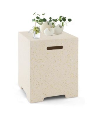 2-in-1 Gas Tank Holder Side Table with Protective Cover