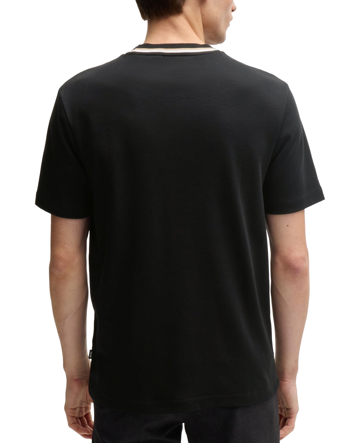 HUGO BOSS BOSS BY HUGO BOSS MEN'S INTERLOCK-COTTON COLOR-BLOCK COLLAR T-SHIRT 