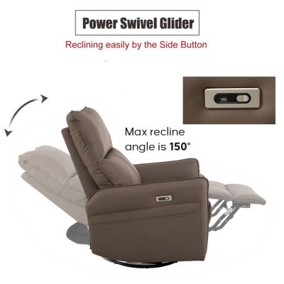 270 Swivel Glider Recliner w/ USB