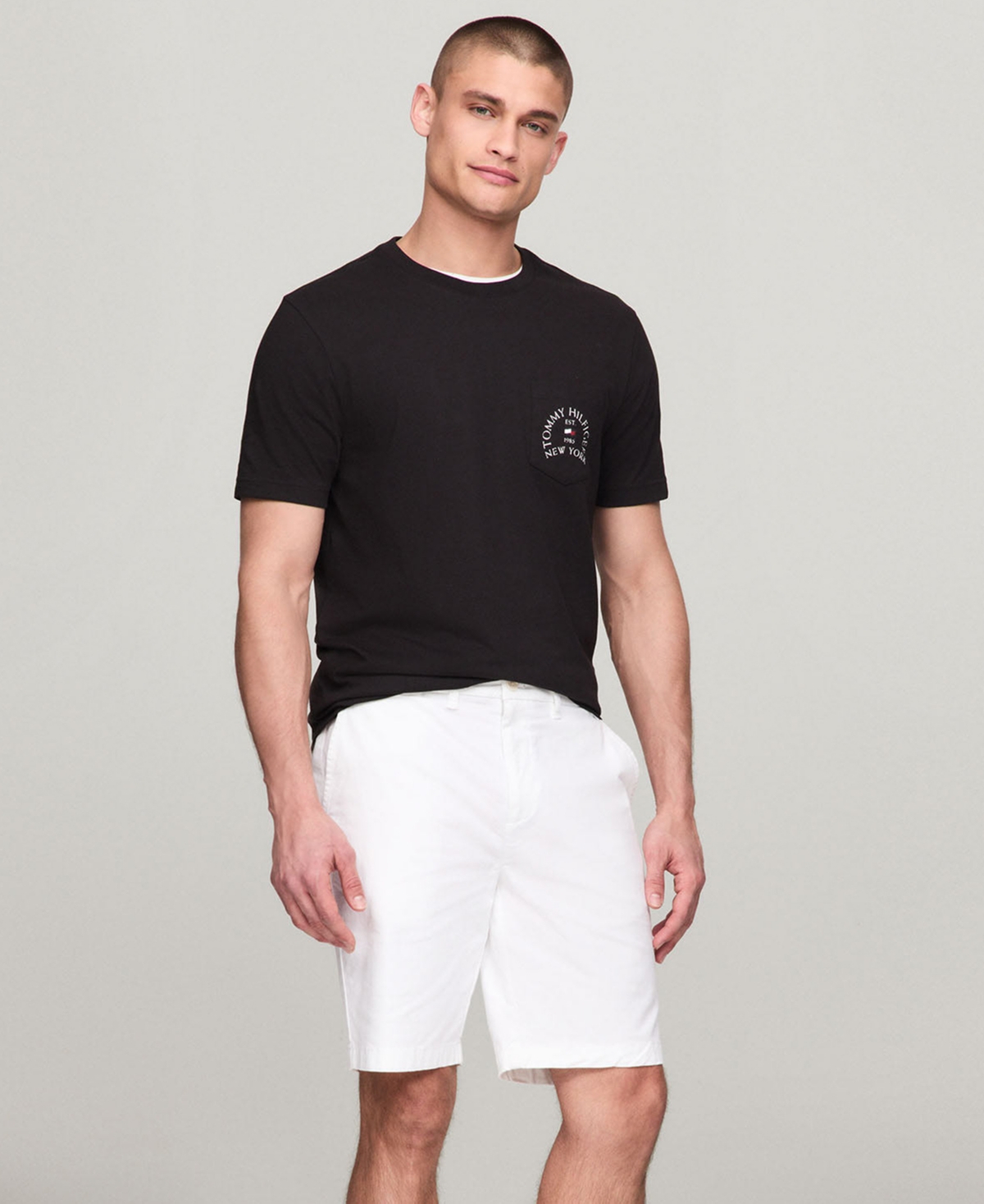 Tommy Hilfiger Men's Short Sleeve Crewneck Arch Pocket T-Shirt