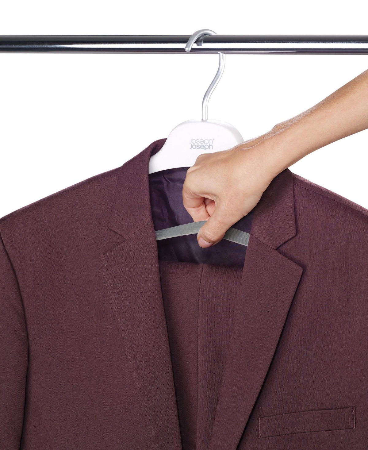 Joseph Joseph Orderly 2-pack Suit And Coat Hangers In White