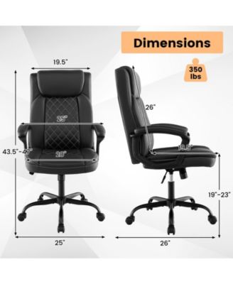 1 Pc Black Thick Headrest Cushion High-Back Ergonomic Executive Chair – Office Chair