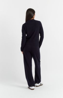 Women's Wool & Cashmere Cropped Sporty Sweater