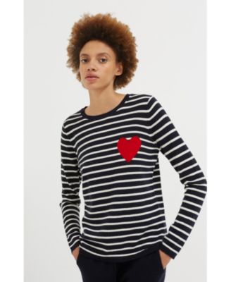 Women's Breton Heart Wool & Cashmere Sweater