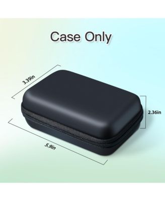 Nelko Genuine Case for P21 Label Maker, Compatible with Phomemo D30 D35 Label Maker, for NIIMBOT D11 D110, for JADENS/Memoking/SUPVAN, Box with Mesh Pocket for Batteries Accessories (Case Only), Black