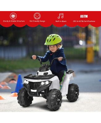 6V Battery Powered Kids Electric Ride on ATV-White