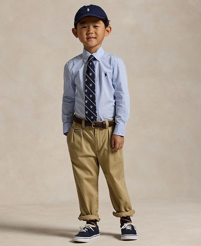 Ralph Lauren Boys Striped Poplin Shirt in Multicolour