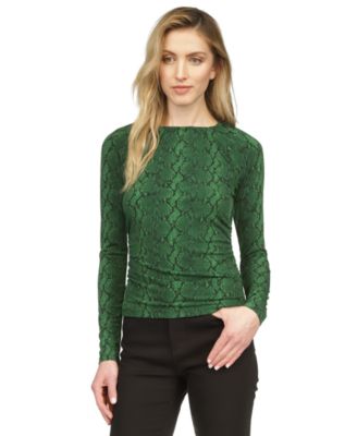Michael Kors - Women's Snake-Print Long-Sleeve Top