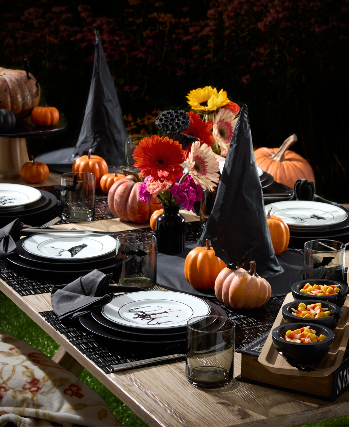 Lenox Lx Collective Set with 3 Dip Bowls - Black and White