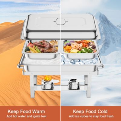 2 Pack 8QT Chafing Dish Buffet Set with Water Pan Stainless Steel Food Warmers for Parties Buffet