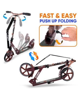 Lightweight and Foldable Kick Scooter - Adjustable Scooter for Teens and Adult, Alloy Deck with High Impact Wheels (Real Tree)