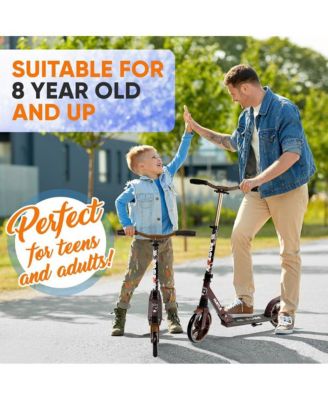 Lightweight and Foldable Kick Scooter - Adjustable Scooter for Teens and Adult, Alloy Deck with High Impact Wheels (Real Tree)