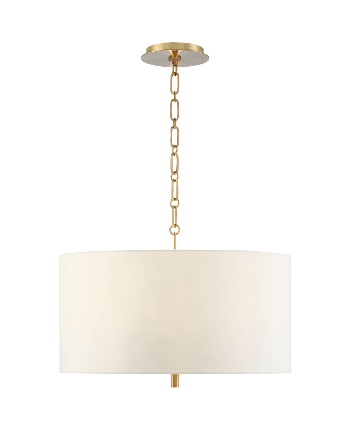 Possini Euro Design Warm Gold Pendant Chandelier Lighting Wide ModernLinen Drum Shade 4-Light Fixture for Dining Room Living House Foyer Ki