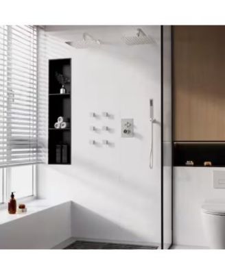 Single Handle 1-Spray Thermostatic 4-function Shower Faucet