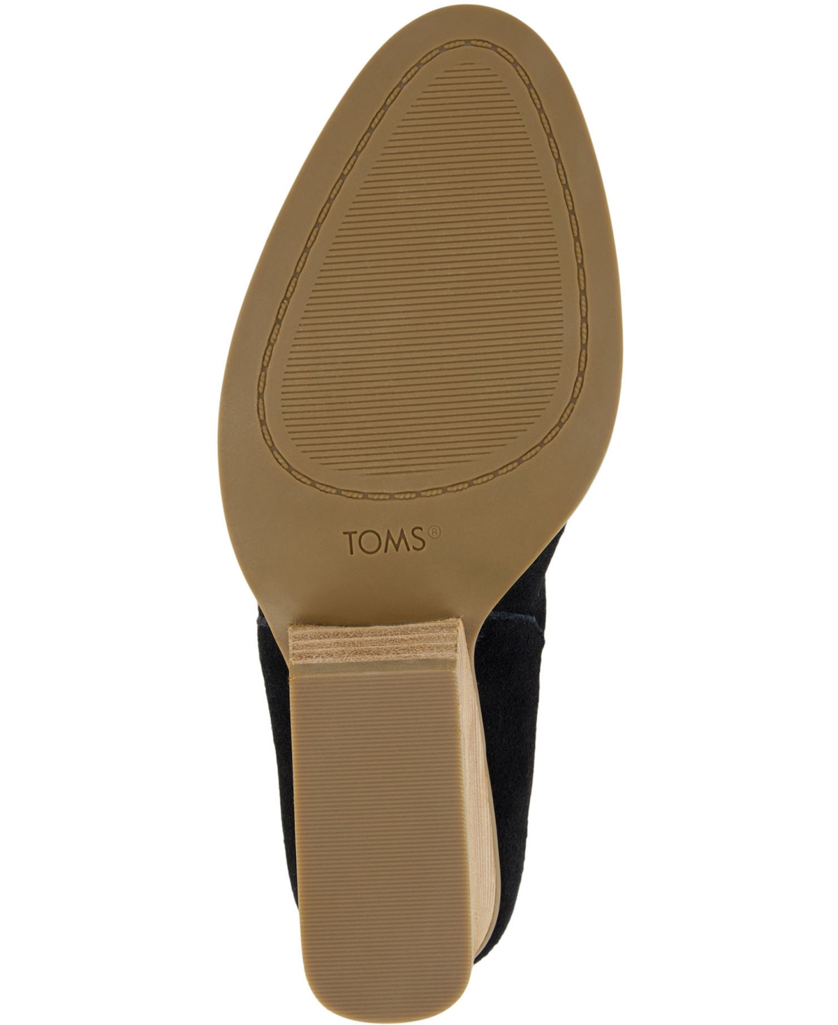 Shop Toms Women's Noa Suede Pull On Wedge Bootie In Black Suede