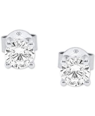 2-Pc. Set Lab Grown Diamond Pendant Necklace & Matching Stud Earrings (1 ct. t.w.) in Sterling Silver or 14k Gold-Plated Sterling Silver