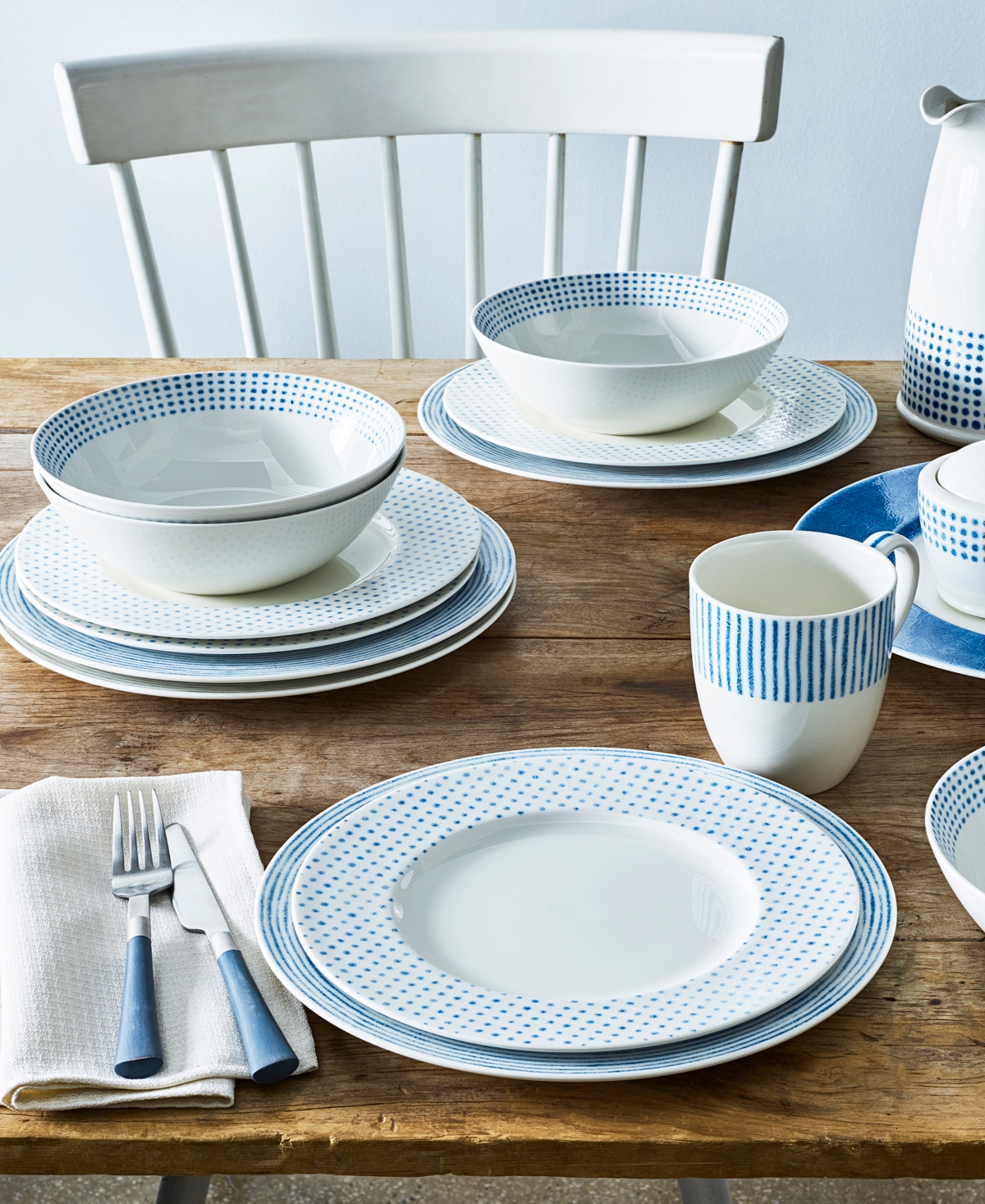 Noritake Hammock Rim 12-Piece Dinnerware Set, Service for 4