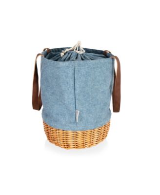Coronado Canvas and Willow Basket Tote