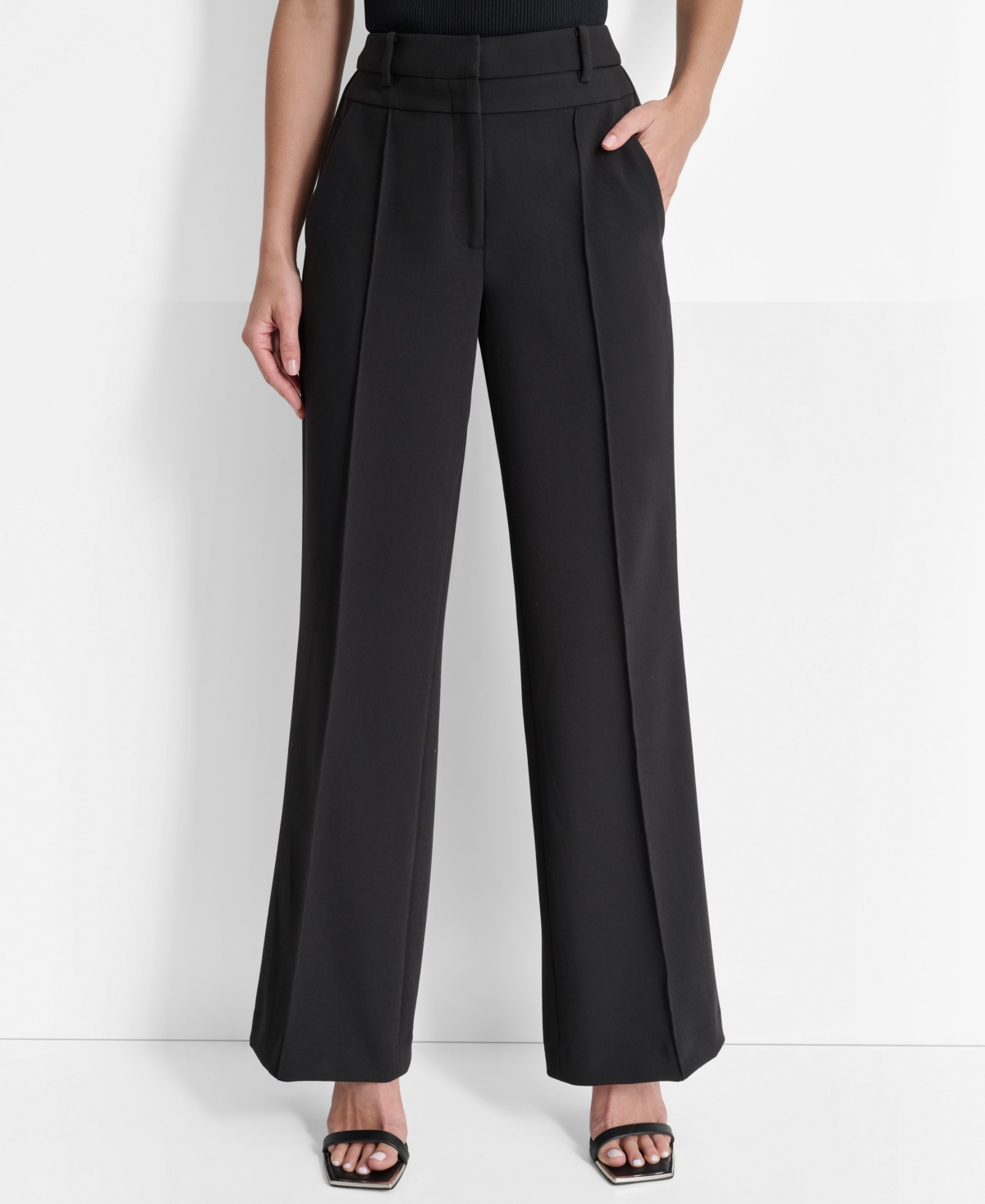 Piped Wide Leg Pant