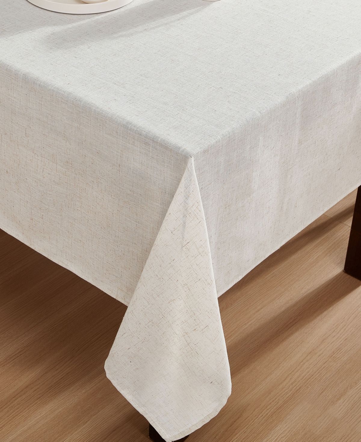 Laura Ashley Dothan Tablecloth, 60"w X 144"l In Taupe