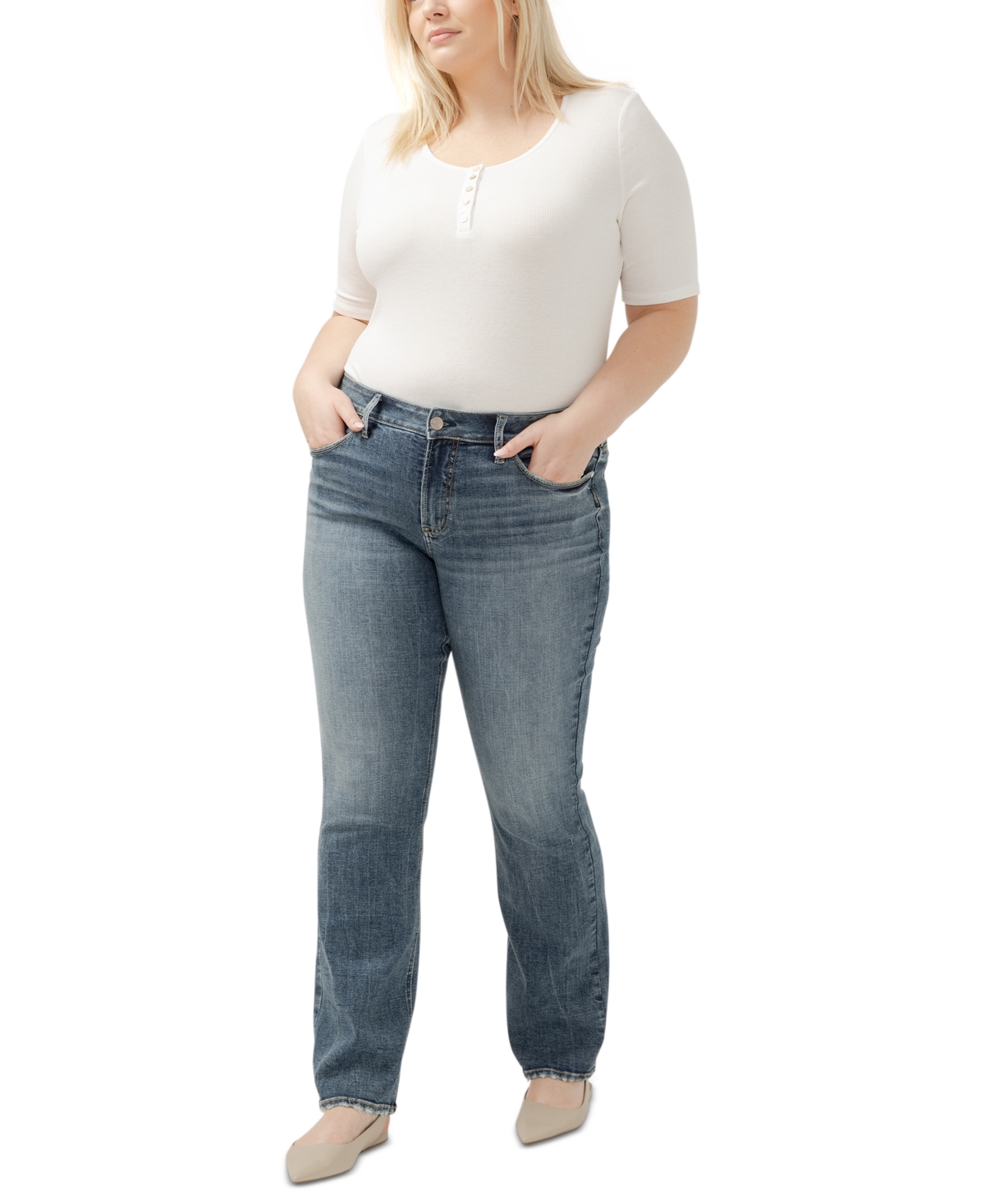 Silver Jeans Co. Plus Size Suki MidRise Curvy-Fit Bootcut Jeans
