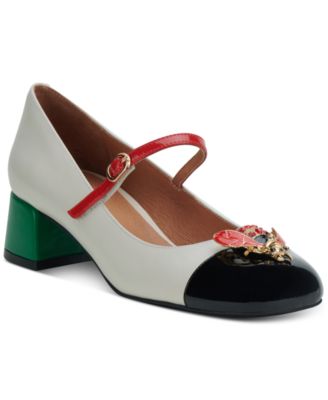 Jeffrey Campbell - Jitterbug Cap-Toe Block-Heel Mary Jane Pumps