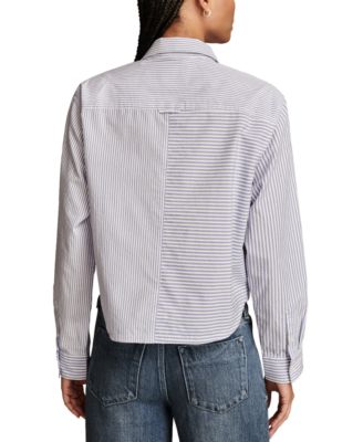 Women's Striped Cropped Shirt