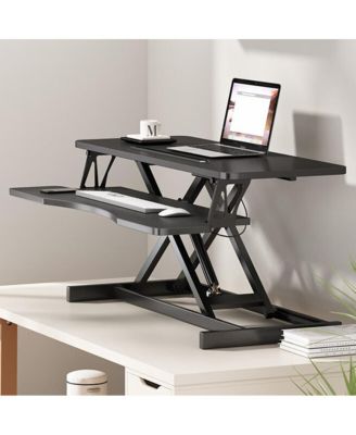 Streamdale 32" Height Adjustable Sit-to-Stand Desk Riser with Dual Monitors