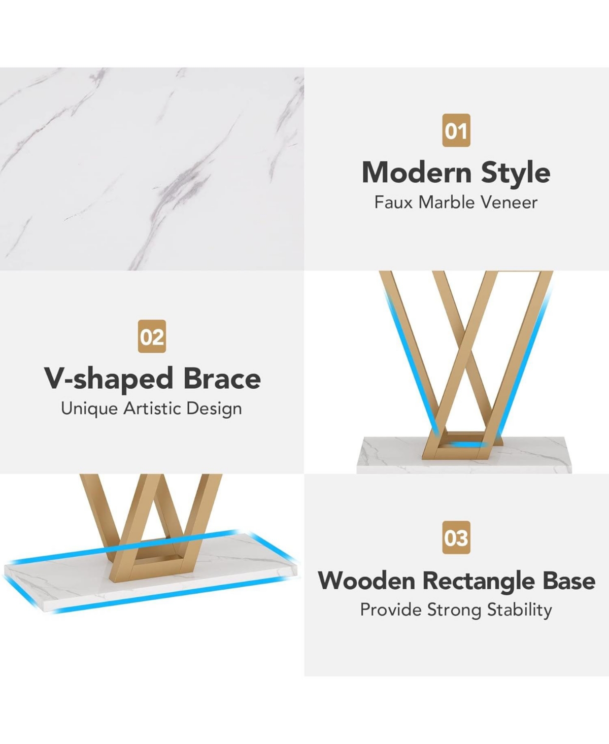 Tribesigns Gold Console Table, Modern Hallway Table for Entryway, Entryway Tables Narrow Sofa Table for Living Room, Stable Metal Frame & Easy