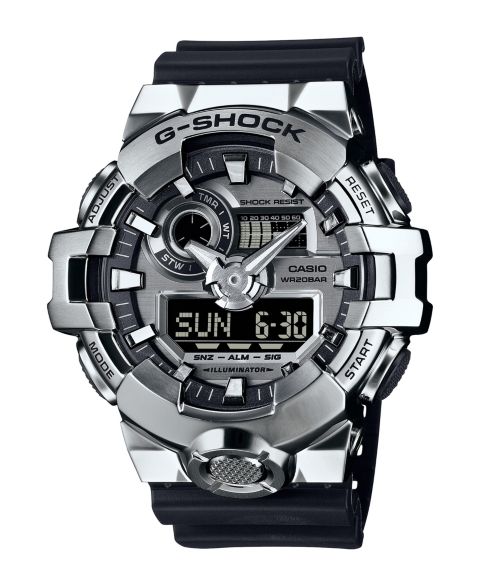 Мужские часы G-Shock Japanese Quartz Black Resin Watch, 53.4mm, GM700-1A